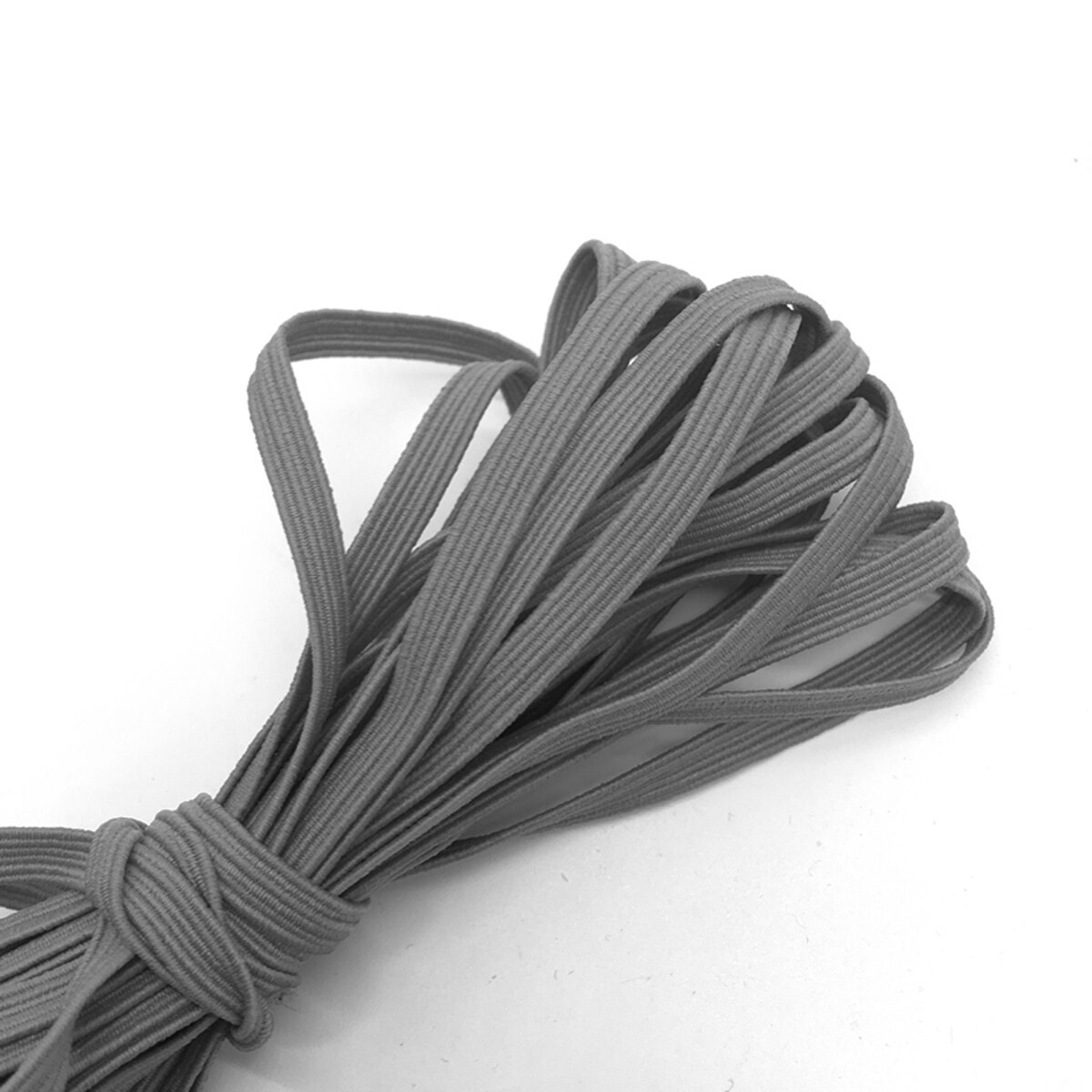 FLAT ELASTIC STRETCHY DARK GREY COLOUR ONE METRE OF SOFT 6 MM WIDE